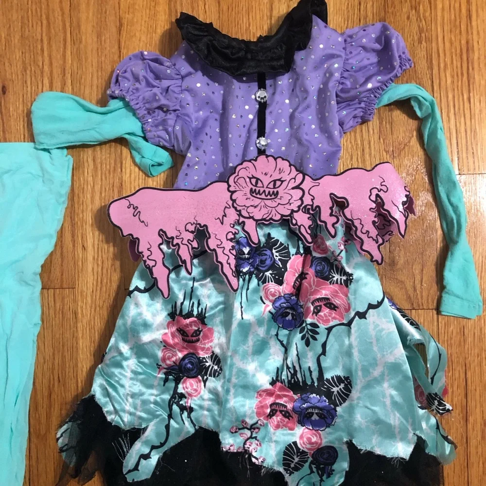 Rubie’s monster high Halloween costume toddler size 2T. Dress tights and belt - Picture 8 of 11